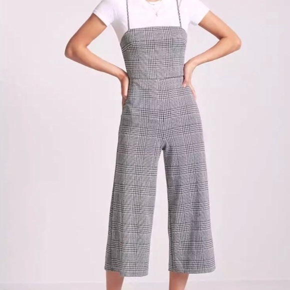 Forever 21 Glen Plaid jumpsuit size small - Picture 2 of 4